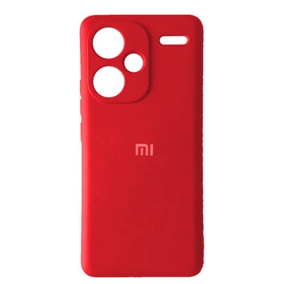 Чехол Silicone Case 360 с защитой камеры для Xiaomi Redmi Note 13 Pro+5G Red