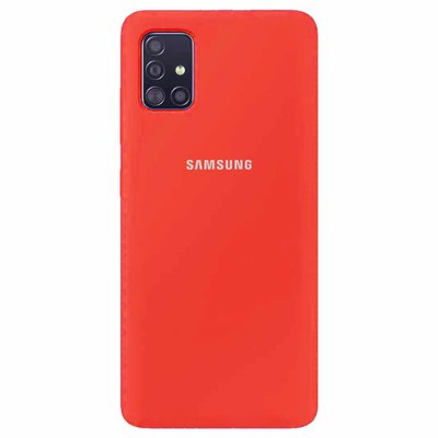 Чехол Silicone Cover для Samsung Galaxy A51 Красный / Red 39740