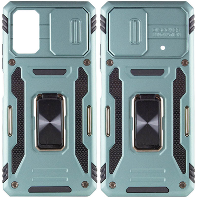 Противоударный чехол Camsh Army Ring для Xiaomi Poco X5 Pro 5G / Note 12 Pro 5G Зеленый / Light Green 80201