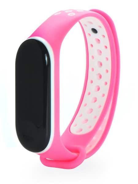Ремінець Silicone для Xiaomi Mi Band 3/4 Sport White / Rose 37788
