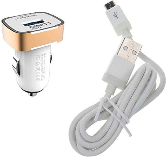 Автомобільний зарядний пристрій LDNIO DL-DC 211+ кабель Lightning 1USB / 2.1A White 37202