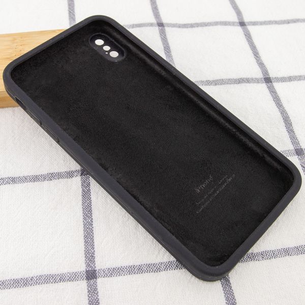 Чехол Silicone Case Square для Iphone X / XS Black 60737
