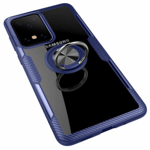 Чехол Din Crystal Magnet Ring для Samsung Galaxy S20 Ultra Синий 39201