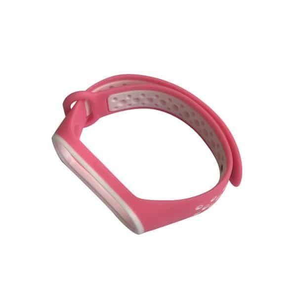 Ремінець Silicone для Xiaomi Mi Band 3/4 Sport White / Rose 37788