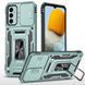 Противоударный чехол Camsh Army Ring для Samsung Galaxy M34 5G Голубой / Light Blue