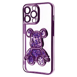 Чохол Shining Bear з блискітками для Iphone 15 Pro Max Dark Purple 85190