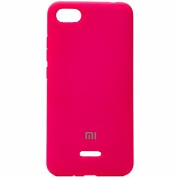 Чехол Silicone Cover для Xiaomi Redmi 6A Ярко-розовый 35085