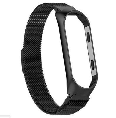 Ремешок Milanese Loop для Xiaomi Mi Band 3/4 Black 38742