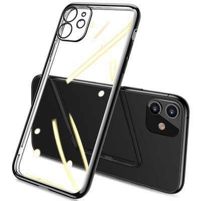 Чохол Glossy Full Camera для Iphone 11 Прозорий / Чорний 50653