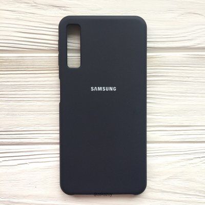 Чехол Silicone Case для Samsung Galaxy A7 2018 A750 Темно-синий 32827