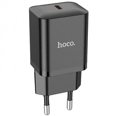 Мережевий зарядний пристрій Hoco N27 Innovative single port PD20W 1 Type-C Black 88456