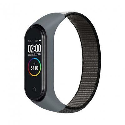 Ремешок Nylon для Xiaomi Mi Band 3/4/5/6 Grey 56386