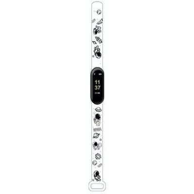 Ремешок с рисунком для Xiaomi Mi Band 3/4 Белый / Nasa 60158
