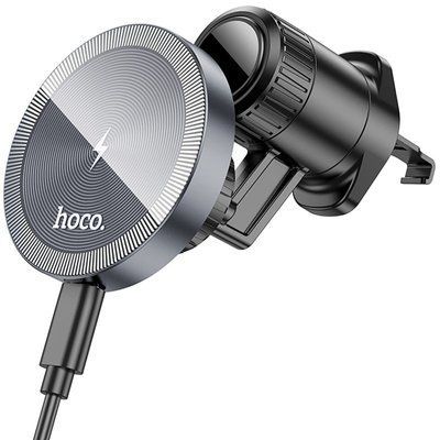 Автодержатель для телефона Hoco HW6 Black / Metal gray 83567