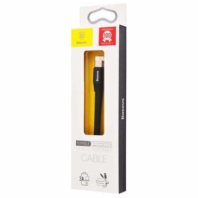 Кабель Baseus Nimble USB - Type-C 3.0A 0.23м Black 36583