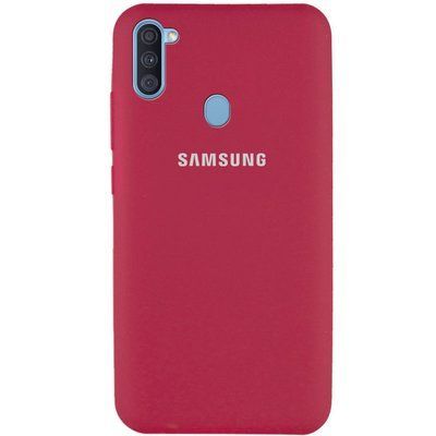 Чохол Silicone Cover для Samsung Galaxy A11 / M11 Червоний / Rose Red 42294