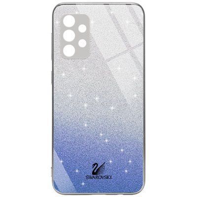 Чохол TPU+Glass Swarovski Full для Samsung Galaxy A52 / A52s Синій 56025