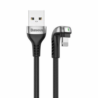 Кабель Baseus Green U-shaped USB - Lightning 2.4A 1м Black 36648