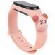 Ремінець Silicone Cartoon Face для Xiaomi Mi Band 5/6 Рожевий / Ведмідь KAWS 52185 1