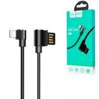 Кабель Hoco U37 Long Roam USB - Lightning 2.4A 1.2м Black 36532