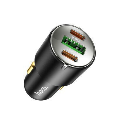 Автомобільний зарядний пристрій Hoco NZ6 PD45W 2Type-C+1USB Black 83618