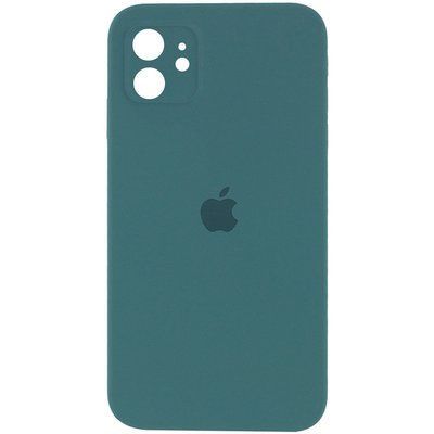 Чохол Silicone Case Square для Iphone 11 Зелений / Pine green 53285