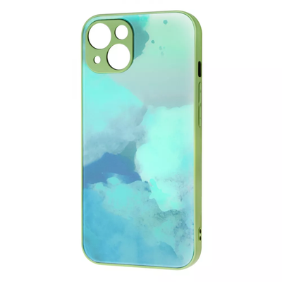 Чохол TPU+Glass Bright NoLogo для Iphone 13 Мint green 65220