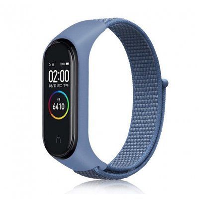 Ремешок Nylon для Xiaomi Mi Band 3/4/5/6 Light Blue 56387