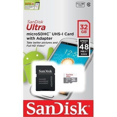 Карта пам'яті SanDisk MicroSD 32GB Class HC-I 10 Black 37866