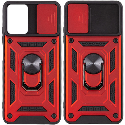 Противоударный чехол Camsh Serg Ring для Xiaomi Redmi Note 11 / Note 11s Красный 66379