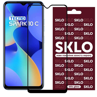 Защитное стекло Premium SKLO для Tecno Spark 10C Black 80818