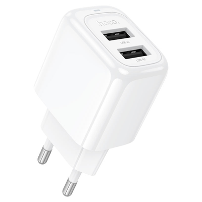 Мережевий зарядний пристрій HOCO CS51A 2USB 2.4A White 87368