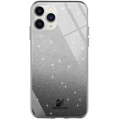 Чохол TPU+Glass з блискітками Swarovski для Iphone 12 / 12 Pro Чорний 56076
