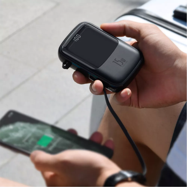 Внешний аккумулятор Baseus Q Pow Digital Display 3A 10000 mAh 15W With Lightning Cable Black 61033