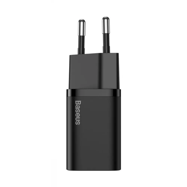Сетевое зарядное устройство Baseus Super Silicone PD Charger 25W 1Type-C+кабель Type-C to Type-C 3A 1м Black 80266