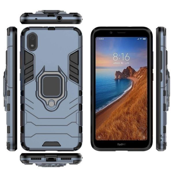 Противоударный чехол Transforme Ring для Xiaomi Redmi 7A Серый 36360