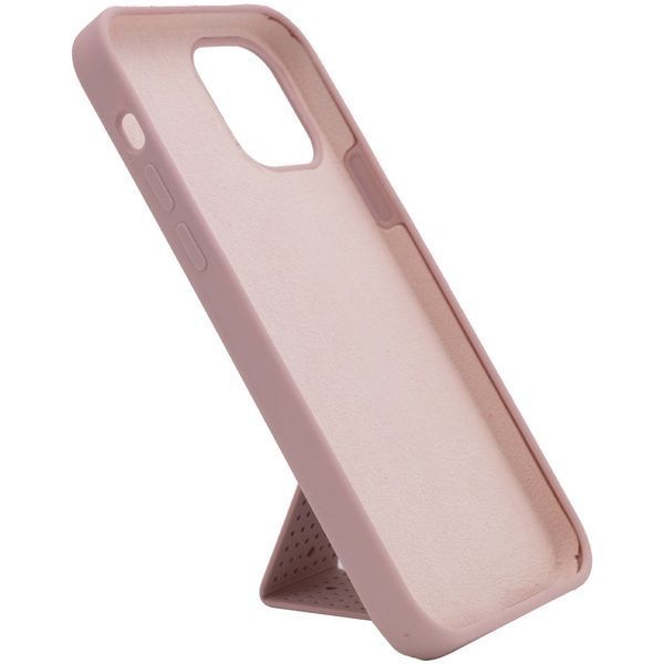 Чехол Silicone Hand Holder для Iphone 12 Pro Max Розовый / Pink Sand 57124