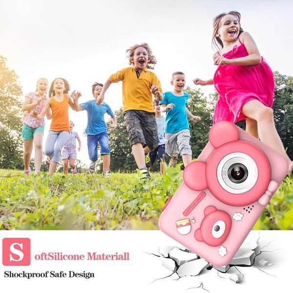 Дитячий фотоапарат D32 зі штативом тріпод Pink 81492