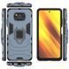 Противоударный чехол Transforme Ring для Xiaomi Poco X3 NFC / Poco X3 Pro Серый / Metal slate 55360 4