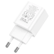 Мережевий зарядний пристрій HOCO N28 Founder PD20W+QC3.0 charger 1xUSB 1xType-C White 88457 2