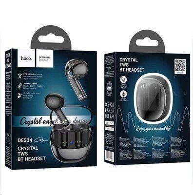 Наушники беспроводные Hoco DES34 Glow Black 83770