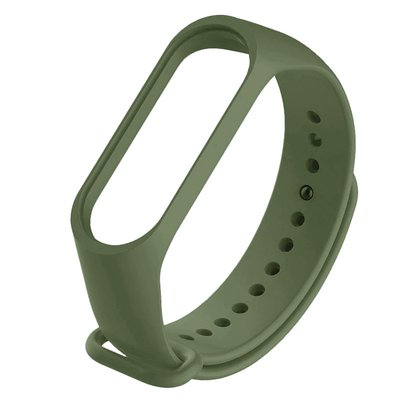 Ремешок Silicone для Xiaomi Mi Band 5/6 Зеленый / Forest green 42743