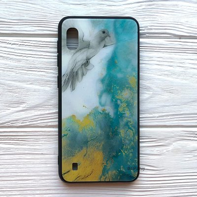 Чехол TPU+Glass Luxury Marble для Samsung A105 Galaxy A10 2019 Голубь 34101