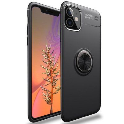 Чохол Din Color Magnet Ring для Iphone 12 Mini Чорний 52873