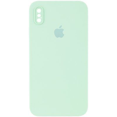 Чехол Silicone Case Square для Iphone X / XS Light Turquoise 60740