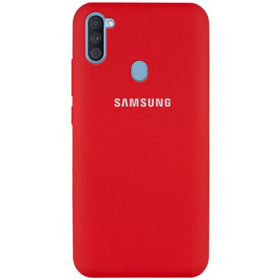 Чехол Silicone Cover для Samsung Galaxy A11 / M11 Красный / Dark Red 42296