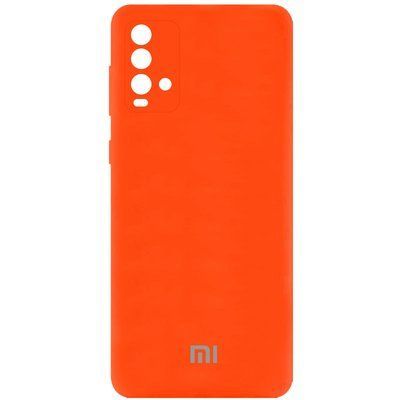 Чехол Silicone Cover Camera для Xiaomi Redmi 9T Оранжевый / Neon Orange 54751