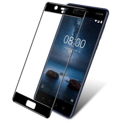 Защитное стекло Full Cover для Nokia 8 Black 34389