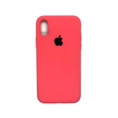 Чехол Silicone Case 360 для Iphone X / XS Ярко-розовый 36130