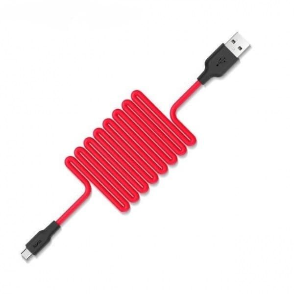 Кабель Hoco X21 plus Silicone USB - Type-C 3A 1м Black / Red 36585